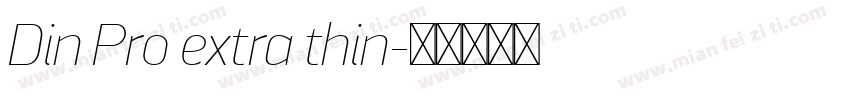 Din Pro extra thin字体转换